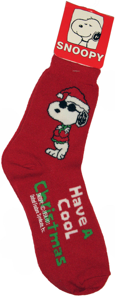 Snoopy Joe Cool Santa Crew-Length Socks