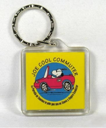 Snoopy Joe Cool Commuter Acrylic Key Chain