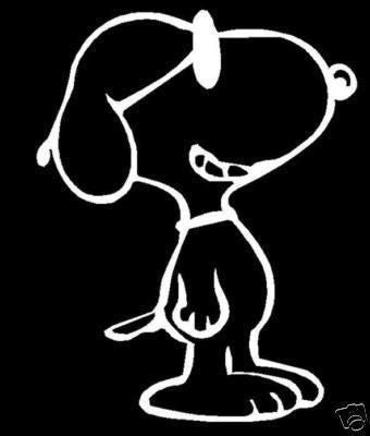 Joe Cool Snoopy Die - Cut Vinyl Decal - White - snoopn4pnuts.com