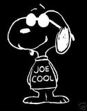 Snoopy Joe Cool Die-Cut Vinyl Decal - White