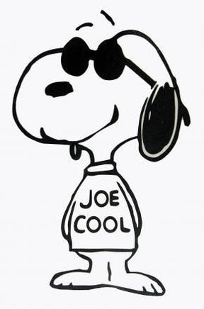 Snoopy Joe Cool Die-Cut Vinyl Decal - Black