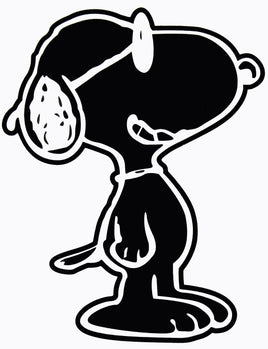 Snoopy Joe Cool Die - Cut Vinyl Decal - Black (Solid Fill - Full Color) - snoopn4pnuts.com