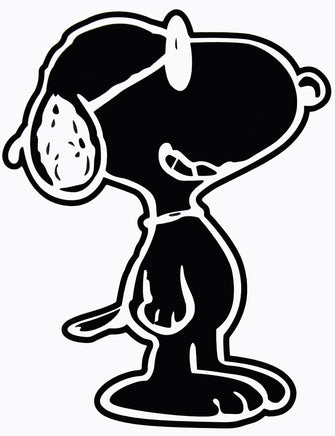 Snoopy Joe Cool Die - Cut Vinyl Decal - Black (Solid Fill - Full Color) - snoopn4pnuts.com