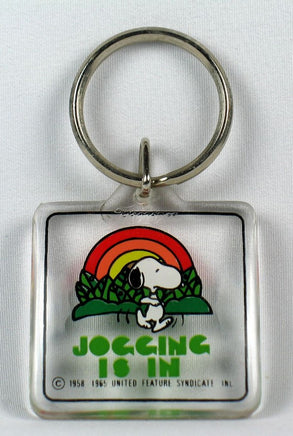 Jogging Snoopy Vintage Acrylic Key Chain