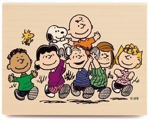 Peanuts Gang Large Rubber Stamp