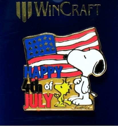 Snoopy 4th of July Embossed Enamel Pin