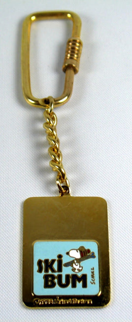 Snoopy Ski Bum Gold-Tone Key Chain