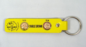 Peanuts 60th Anniversary Leather Key Chain - Charlie Brown