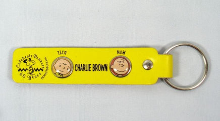 Peanuts 60Th Anniversary Leather Key Chain - Charlie Brown
