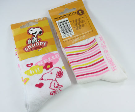 Kids Crew Length Snoopy Socks - 3 1/2 - 7 Yrs.
