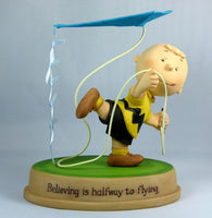 Hallmark Figurine:  Charlie Brown Flies Kite Figurine (LIKE NEW IN BOX/Previously Displayed)