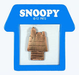 Peanuts Bronze-Tone Pin With Doghouse-Shaped Frame - Snoopy's Doghouse