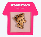Peanuts Bronze-Tone Pin With Doghouse-Shaped Frame - Woodstock