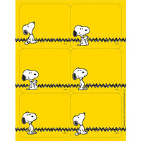 Snoopy Zig Zag Label Stickers - snoopn4pnuts.com