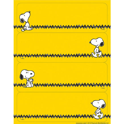 Snoopy Zig Zag Label Stickers - snoopn4pnuts.com