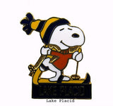 Snoopy Skier Cloisonne Pin - Lake Placid