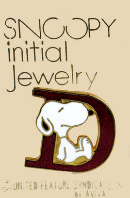 Snoopy Alphabet Cloisonne Pin - Red "D"