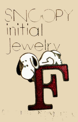 Snoopy Alphabet Cloisonne Pin - Red "F"