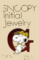 Snoopy Alphabet Cloisonne Pin - Red 