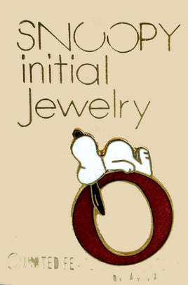 Snoopy Alphabet Cloisonne Pin - Red "O"