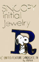 Snoopy Alphabet Cloisonne Pin - Blue 