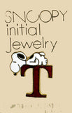 Snoopy Alphabet Cloisonne Pin - Red "T"