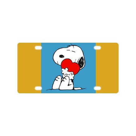 Snoopy Metal License Plate - Love - snoopn4pnuts.com