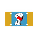 Snoopy Metal License Plate - Love