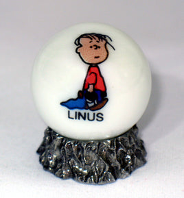 Peanuts Classic White Glass Marble - Linus (Stand Not Included) - snoopn4pnuts.com