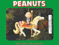 Peanuts Porcelain Carousel Horse Christmas Ornament - Linus