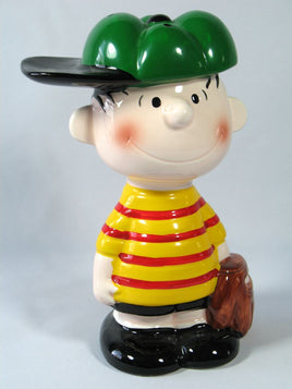 Peanuts Baseball Series Porcelain Bank - Linus