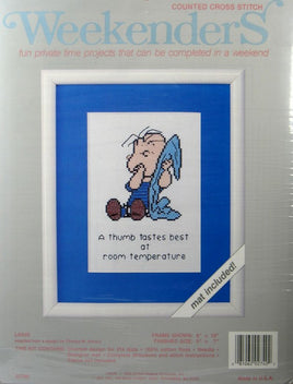 Linus Counted Cross Stitch Kit - A Thumb Tastes Best...