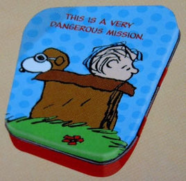 Snoopy Flying Ace And Linus Mini Tin Canister