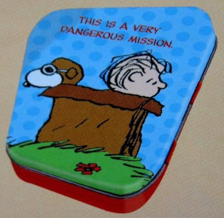Snoopy Flying Ace And Linus Mini Tin Canister