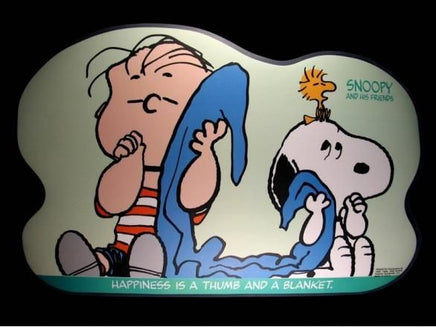 Die-Cut Vinyl-Covered Place Mat - Linus And Snoopy