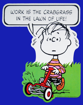 Peanuts Double - Sided Wall Decor - Linus Mowing Yard - snoopn4pnuts.com