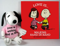 Snoopy Plush Book And Doll Gift Set - Love Is Walking Hand-In-Hand