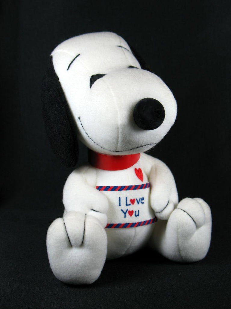 50th Anniversary Snoopy Plush Squeaker Doll - I Love You
