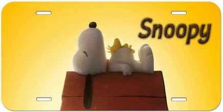 Snoopy Metal License Plate - Snoopy's Doghouse - snoopn4pnuts.com