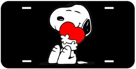 Snoopy Metal License Plate - Love - snoopn4pnuts.com