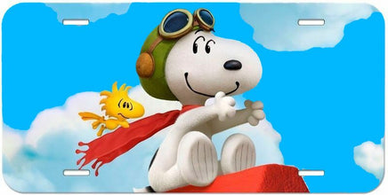 Snoopy Metal License Plate - Flying Ace - snoopn4pnuts.com