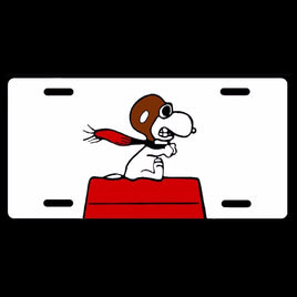 Snoopy Metal License Plate -  Flying Ace