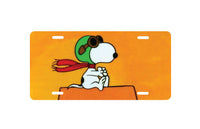Snoopy Flying Ace Metal License Plate