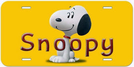 Snoopy Metal License Plate - Snoopy Name - snoopn4pnuts.com
