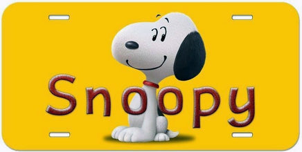 Snoopy Metal License Plate - Snoopy Name - snoopn4pnuts.com