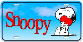 Snoopy Metal License Plate - Love - snoopn4pnuts.com