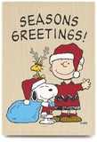 "Seasons Greetings" RUBBER STAMP (Used But Mint Condition)