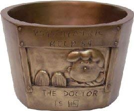 Lucy Psych Booth Planter - Antique Bronze - snoopn4pnuts.com