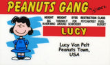 Peanuts Gang Laminated License / ID Card - LUCY