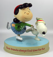 Hallmark Peanuts Christmas Figurine - Lucy and Snoopy Skating